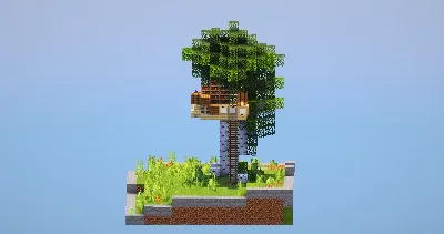 Birch Treehouse — Minecraft Build by LeonisBuilds
