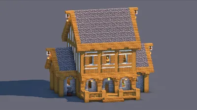 Medieval House – Fully Decorated Interior | Download — Minecraft Build by RaekonBuilds