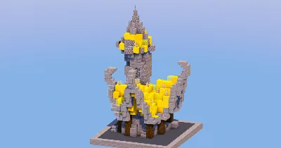 Yellow Medieval Fantasy House 4 — Minecraft Build by LeonisBuilds