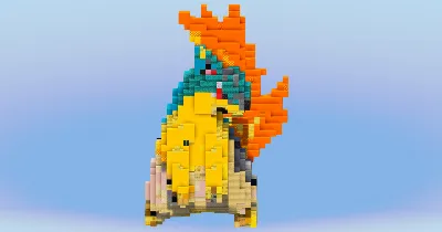 Quilava from Pokemon — Minecraft Build by LeonisBuilds