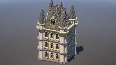 Gothic Castle Tower — Minecraft Build by MellowHat