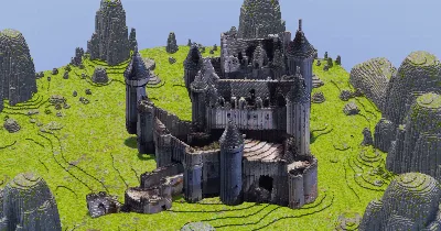 White Medieval Castle — Minecraft Build by StrongholdStudios