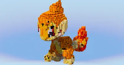 Chimchar from Pokemon — Minecraft Build by LeonisBuilds