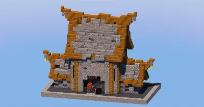 Stone Medieval Blacksmith House — Minecraft Build by LeonisBuilds