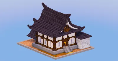 Japanese Temple House Blackstone — Minecraft Build by LeonisBuilds
