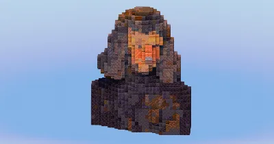 Isaac Newton Bust — Minecraft Build by LeonisBuilds