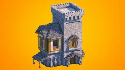 Small Medieval Castle Guardhouse & Tower | Fully Furnished Interior — Minecraft Build by RaekonBuilds