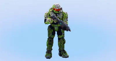 Master Chief from Halo — Minecraft Build by LeonisBuilds