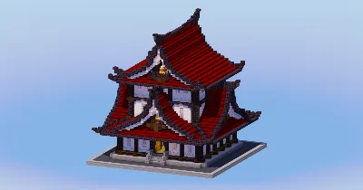 Dark Red Japanese Temple — Minecraft Build by LeonisBuilds