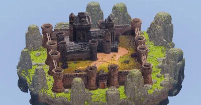 Medieval Castle with Garden — Minecraft Build by StrongholdStudios