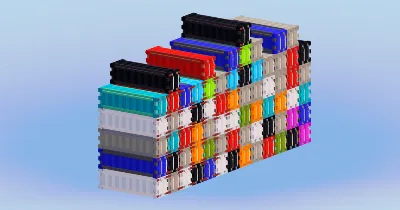 Containers Pile 3 — Minecraft Build by LeonisBuilds