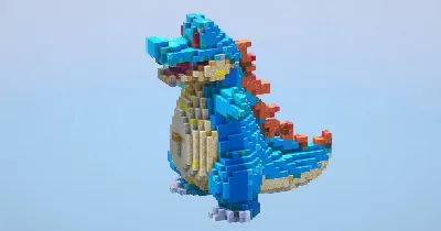 Totodile from Pokemon — Minecraft Build by LeonisBuilds