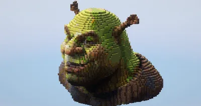 Shrek Bust — Minecraft Build by LeonisBuilds