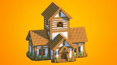 Medieval Cruciform House with Central Tower | Fully Furnished Interior — Minecraft Build by RaekonBuilds