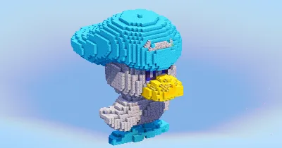 Quaxly from Pokemon — Minecraft Build by LeonisBuilds
