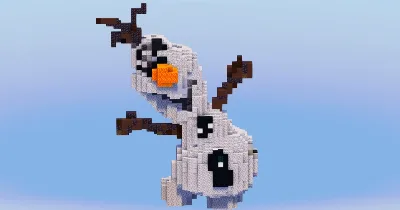Olaf from Disney Frozen — Minecraft Build by LeonisBuilds