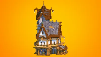 Medieval Wizard Tower House | Fully Furnished Interior — Minecraft Build by RaekonBuilds