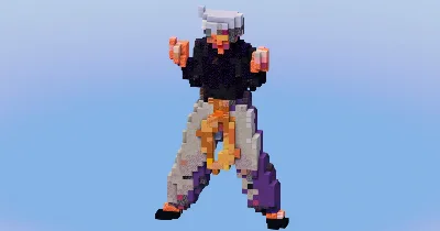 Garou from One Punch Man — Minecraft Build by LeonisBuilds