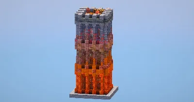 Orange 1.21.5 Tower — Minecraft Build by LeonisBuilds