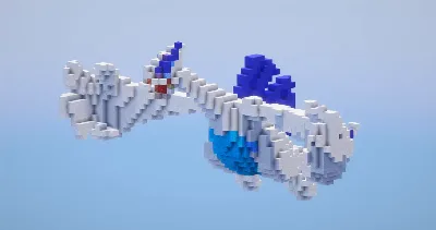Lugia from Pokemon — Minecraft Build by LeonisBuilds