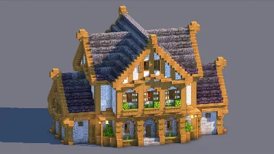 Medieval House – Fully Decorated Interior | Download — Minecraft Build by RaekonBuilds