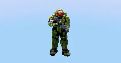 Master Chief from Halo Small — Minecraft Build by LeonisBuilds
