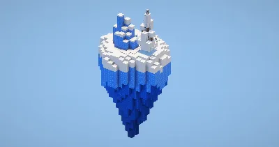 Flying Ice Island — Minecraft Build by LeonisBuilds