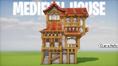 🏡Medieval House🏡 — Minecraft Build by claraneto