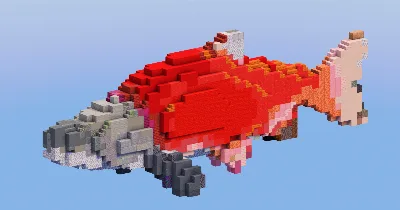 Salmon Animal — Minecraft Build by LeonisBuilds