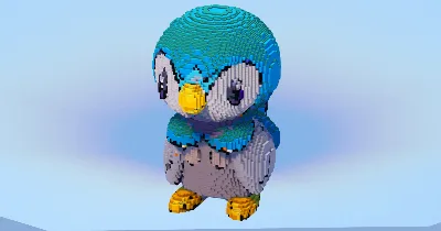 Piplup — Minecraft Build by LeonisBuilds