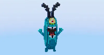 Plankton from Spongebob — Minecraft Build by LeonisBuilds