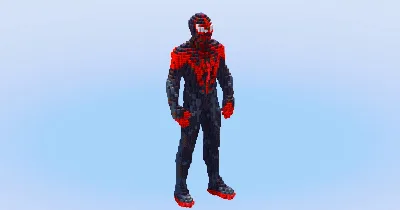 Spider-man Miles Morales — Minecraft Build by LeonisBuilds