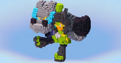 Ogerpon Cornerstone Mask from Pokemon — Minecraft Build by LeonisBuilds