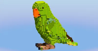 Green Parakeet Parrot — Minecraft Build by LeonisBuilds