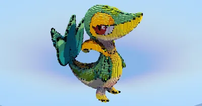 Snivy — Minecraft Build by LeonisBuilds