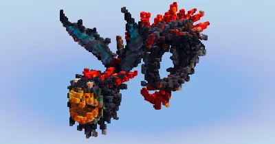 Whispering Death Dragon from How To Train Your Dragon — Minecraft Build by LeonisBuilds