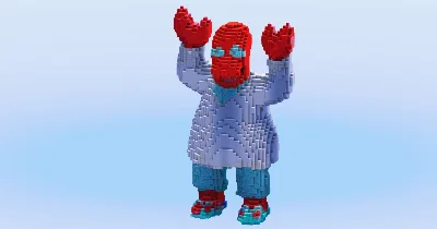 Dr Zoidberg from Futurama — Minecraft Build by LeonisBuilds