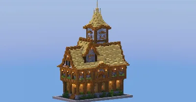 Birch Medieval Town Hall — Minecraft Build by LeonisBuilds