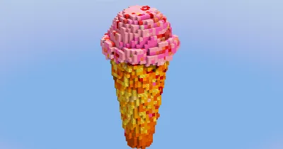 Strawberry Icecream — Minecraft Build by LeonisBuilds