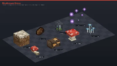 Mushroom Grove Asset Download [Java + Bedrock + Blockbench] — Minecraft Resource Pack by ScorpionTeam