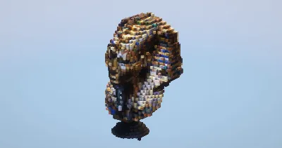 Toutan Khamon bust small — Minecraft Build by LeonisBuilds