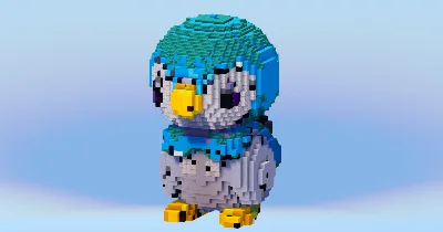 Piplup from Pokemon — Minecraft Build by LeonisBuilds
