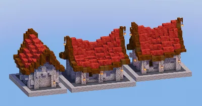 Mangrove Red Medieval Houses Pack — Minecraft Build by LeonisBuilds