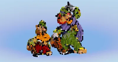 The Fox and the Cat from Disney Pinocchio — Minecraft Build by LeonisBuilds