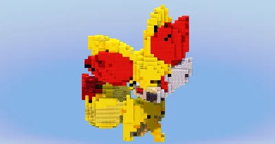 Fennekin from Pokemon — Minecraft Build by LeonisBuilds