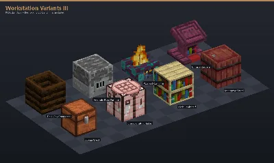 Workstation Variants III Asset Download [Java + Bedrock + Blockbench] — Minecraft Resource Pack by ScorpionTeam