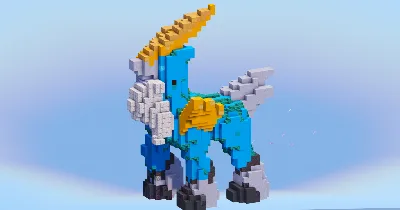 Cobalion from Pokemon — Minecraft Build by LeonisBuilds