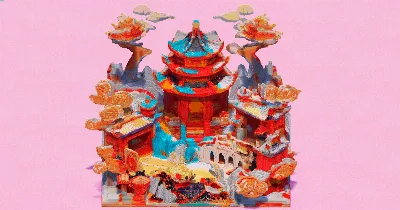 Papercraft Chinese Village — Minecraft Build by EasternRealms
