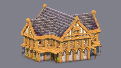 Medieval House – Fully Decorated Interior | Download — Minecraft Build by RaekonBuilds
