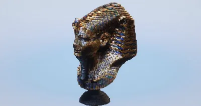 Toutan Khamon bust — Minecraft Build by LeonisBuilds